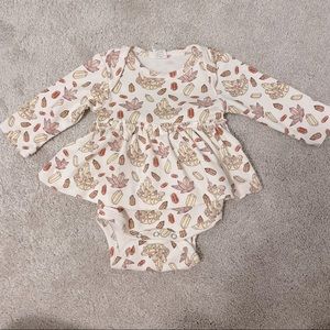 Kate Quinn skirted bodysuit- neutral crystals